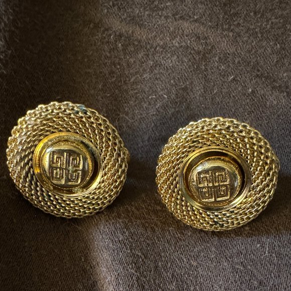 Givenchy Logo Clip on Earrings - Picture 1 of 5